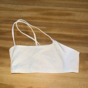 lululemon athletica White Asymmetric Strappy Sports Bra